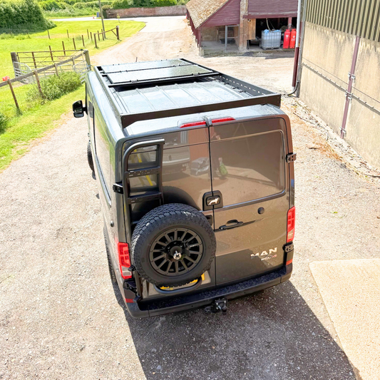 'The Mountaineer' Wheel Carrier and Ladder Combo - VW Low Roof Crafter / MAN TGE (2018-Present)