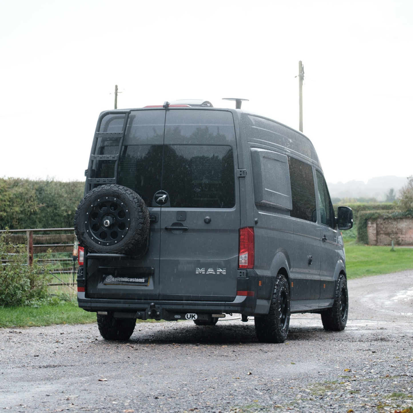 'The Mountaineer' Wheel Carrier and Ladder Combo - VW High Roof Crafter / MAN TGE (2018-Present)