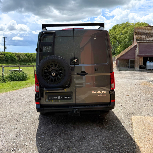'The Mountaineer' Wheel Carrier and Ladder Combo - VW Low Roof Crafter / MAN TGE (2018-Present)