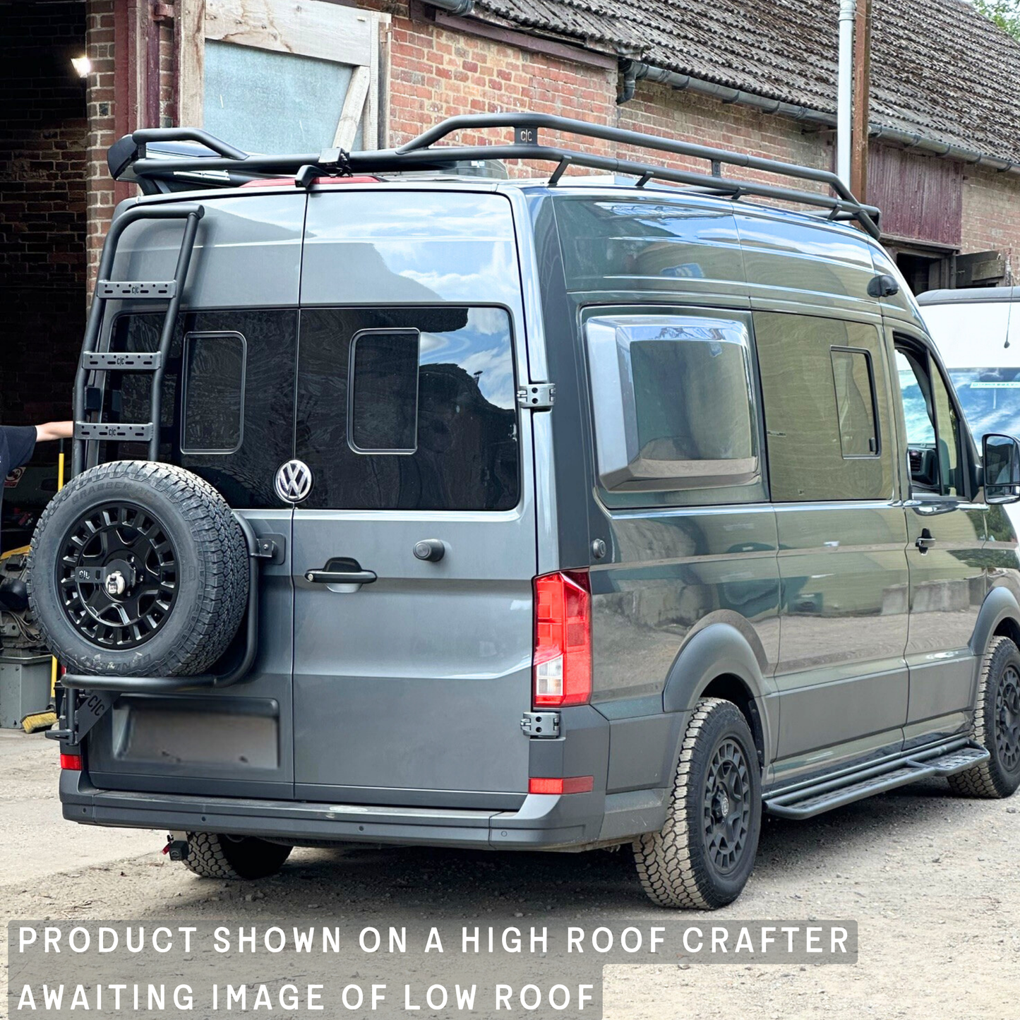 'The Mountaineer' Wheel Carrier and Ladder Combo - VW Low Roof Crafter / MAN TGE (2018-Present)