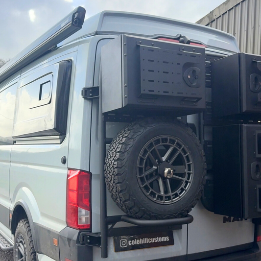 'The Storage Mountaineer' Wheel Carrier and Utility Carrier Combo - VW High Roof Crafter / MAN TGE (2018-Present)