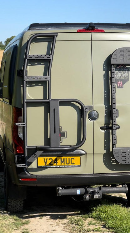 'The Mountaineer' Wheel Carrier and Ladder Combo - Mercedes Sprinter Low Roof (2019 - Present)